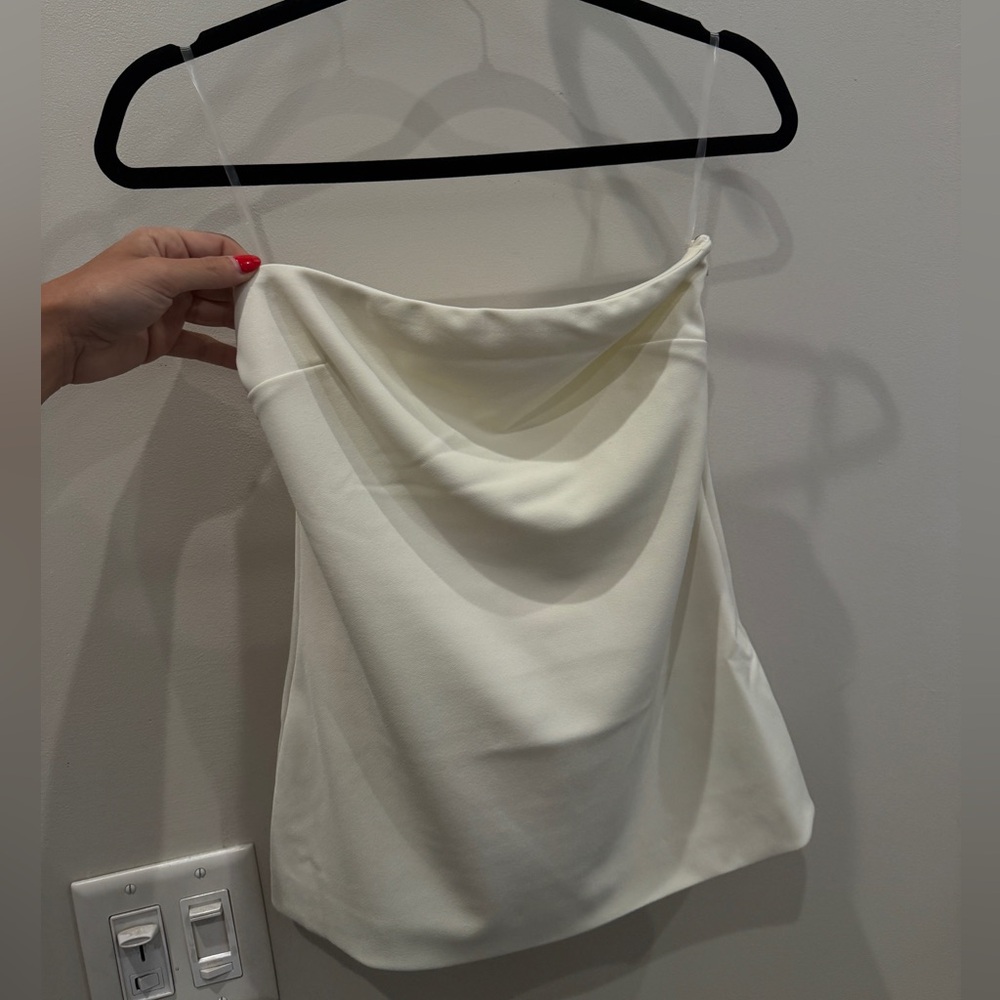 Meshki Antonia Cream Strapless Top (Small)